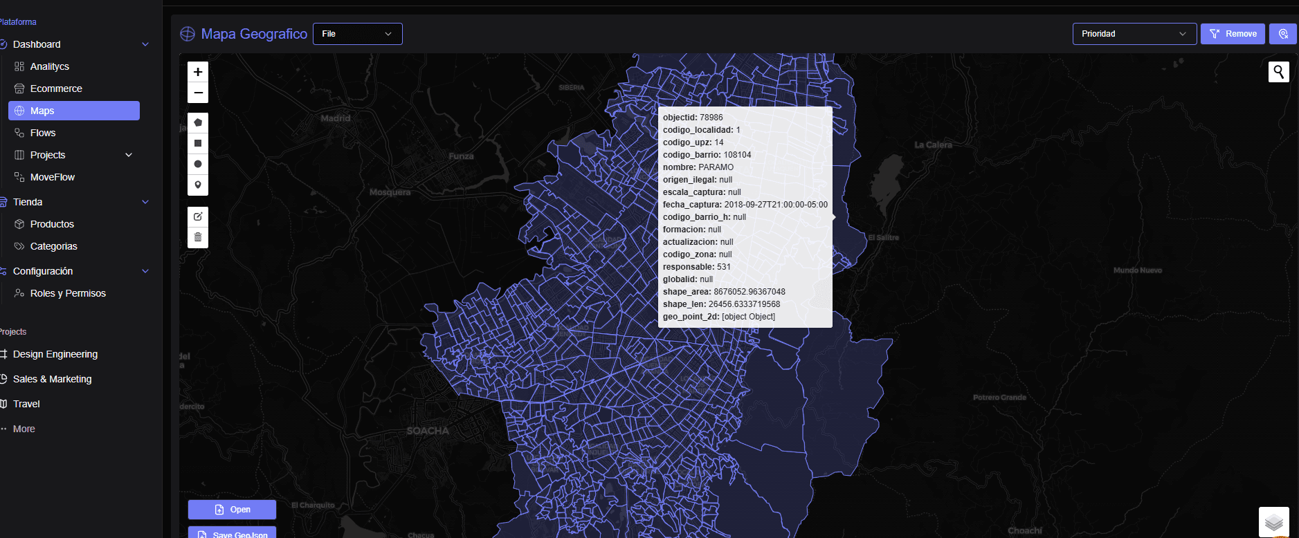 Sistema de Mapas Geográficos Interactivos