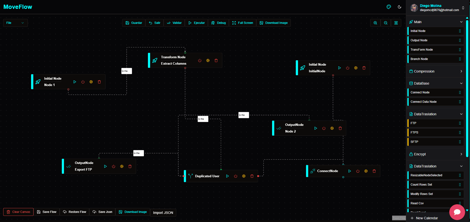 MoveFlow - Diseñador Visual de Flujos de Trabajo